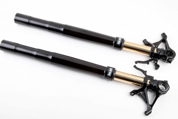 Motocorse Ohlins "Dark" front forks kit with Motocorse caliper radial mounts "SBK style"