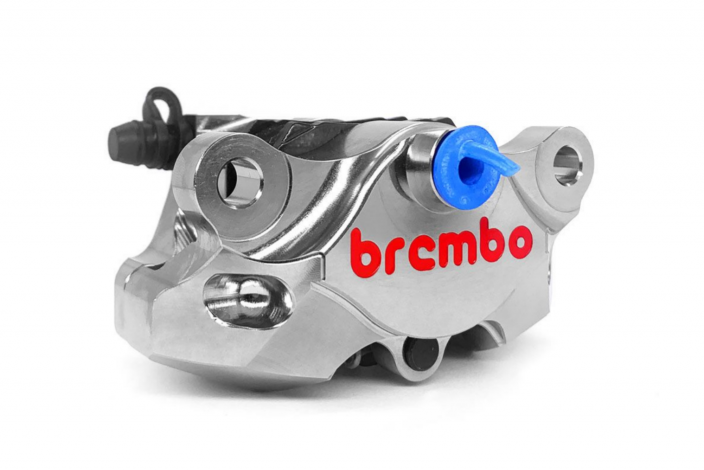 BREMBO REAR BRAKE CALIPER KIT P2 34 CNC NICKEL